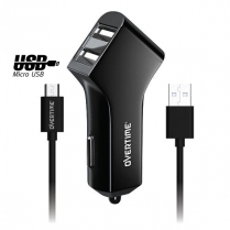 OTCMI2A chargeur automobile double USB + c&acirc;ble micro-USB