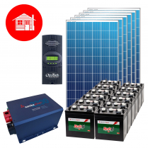 CH-ECO-3KWHJ-24   Complete "Economical" 24V Cottage Kit for 3000Wh/d Energy Usage
