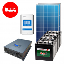 RV-ECO-1KWHJ-1   Complete "Economical" 12V Cottage Kit for 1000Wh/d Energy Usage 2 x 65" x 40"