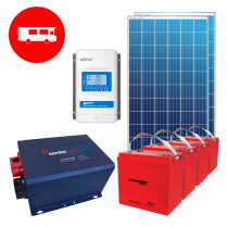 RV-ST-1KWHJ-1   Complete "No Hassle" 12V Cottage Kit for 1000Wh/d Energy Usage 2 x 65" x 40"