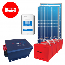 RV-ST-1KWHJ-2   Complete "No Hassle" 12V Cottage Kit for 1000Wh/d Energy Usage 3 x 63" x 33"