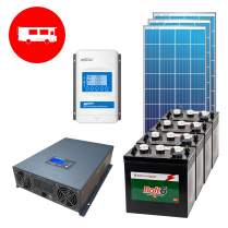 RV-ECO-1KWHJ-3   Complete "Economical" 12V Cottage Kit for 1000Wh/d Energy Usage 3 x 59" x 28"