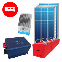 RV-ST-1.5KWHJ-2   Complete "No Hassle" 12V Cottage Kit for 1500Wh/d Energy Usage 4 x 63" x 33"
