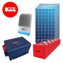 RV-PAT-1.5KWHJ-2   Complete "Ready for Anything" 12V Cottage Kit for 1500Wh/d Energy Usage 4 x 63" x 33"