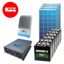 RV-ECO-1.5KWHJ-3   Complete "Economical" 12V Cottage Kit for 1500Wh/d Energy Usage 4 x 59" x 28"