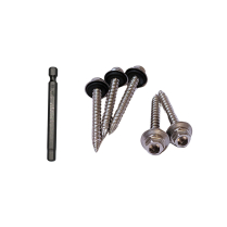 WS6X60-1  100 Wood Screws 6x60mm (2.25") with 10 Hex Bits Sunstack