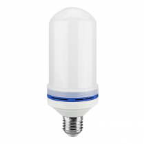 EWL-FL135-12V   Ampoule givr&eacute;e &agrave; DEL &agrave; effet de flamme 12V 4W 135mm E26 1500K (orang&eacute;)