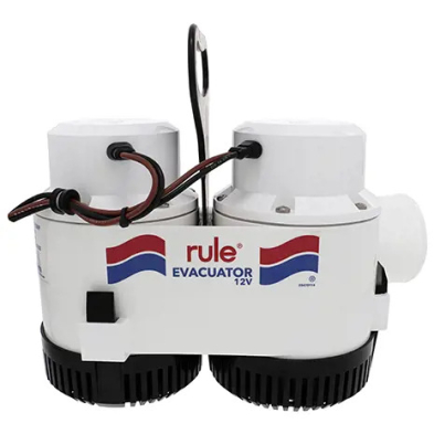Rule 7700D Pompe utilitaire &agrave; haut volume Rule Evacuator 12V 7700GPH sortie 3"