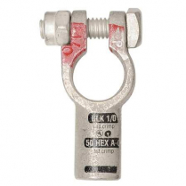 QC4010-2001P   Quick Straight Clamp Connector 1/0 AWG Positive Crimp (Single)