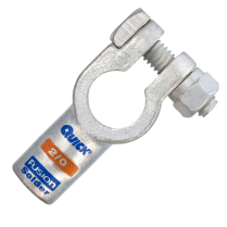 QC406320-2001N  Battery Terminal SAE, Straight Clamp, Solder, 2/0 AWG, Negative, Copper