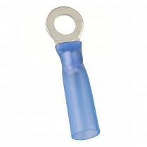 QC164206-100 &nbsp; Heat-Shrink Insulated Ring Terminal 16-14 AWG 5/16" (Pack of 100)