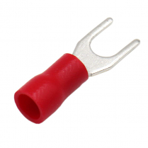 QC160126-025   PVC Insulated Spade (Fork) Terminal 22-18 AWG #10 (Pack of 25)