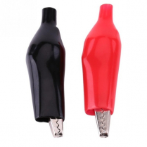 QC602010-2002   Alligator Clips with Vinyl Boots 5A (Pair)