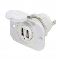BS1016200   White 12/24V Dual USB 2.1A Charger