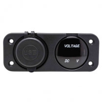 EWA-CON11N   12V Panel with Voltmeter and USB ports