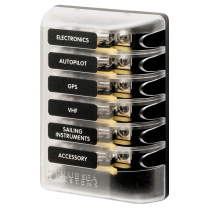 BS5018   AGC/MDL/3AG 6 Circuit Fuse Block with Cover