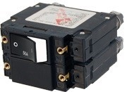 BS7581   C-Series Raised Rocker Circuit Breaker - Double Pole 50A AC