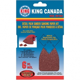 6 PC. DETAIL PALM SANDER SANDING PAPER KIT