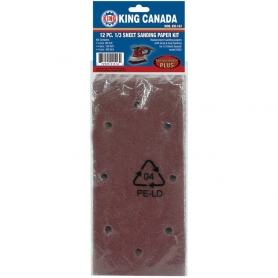 12 PC. 1/3 SHEET SANDING PAPER KIT