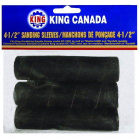 3 PC. 4-1/2" X 1" -120 GRIT WOOD SANDING SLEEVE KIT