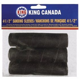 3 PC. 4-1/2" X 1" -80 GRIT WOOD SANDING SLEEVE KIT