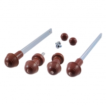 Dash Knob Set - Maroon - Deluxe - 1940 Ford Car  