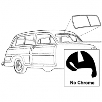 Windshield Seal - No Groove for Chrome - Station Wagon - 1950-51 Ford Car