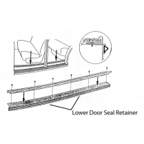 Lower Door Seal Retainer - 2 Door - 1941-48 Ford Car