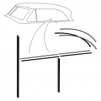 Door Glass Anti-Rattler Kit - Victoria - 1951 Ford Car  