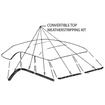 Weather Stripping Kit - Convertible Top - 1951 Ford Car  