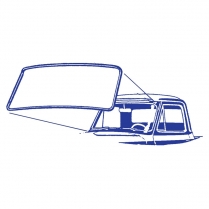Windshield Seal - with Groove for Chrome - 1951-52 Ford Truck