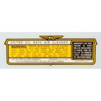 Oil Bath Air Filter Decal - Water Transfer - 1949-58 Cushman Scooter 