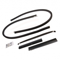 Rear Door Glass Anti-Rattler Kit - 4 Door - with Center Mounted Door Handle - 1935-36 Ford Car  