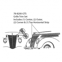 Radiator Grille Trim Set - 1937 Ford Car  