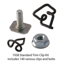 Body Trim Clip Kit - Standard - 1938 Ford Car  