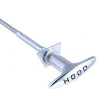 Hood Pull Cable and Housing - Chrome Knob - 1949-51 Ford Car
