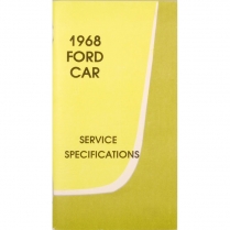 Service Specifications Manual - 1968 Ford Car