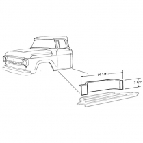 Running Board Step Plate Riser - 1957-60 Ford Truck