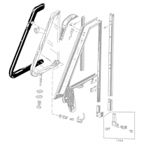 Vent Window Rubber Seals - Victoria & Convertible - 1952-54 Ford Car