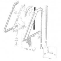 Back Edge of Vent Window Seals - Hardtop & Convertible - 1952-54 Ford Car  