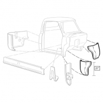 Cowl Repair Panels - Pair - 1953-56 Ford Truck    