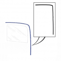 Door Glass Run - Top and Back of Door - 1962-64 Ford Car  