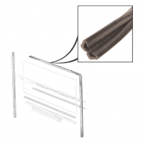 Door Glass Run - Top and Back of Door - 1962-64 Ford Car  