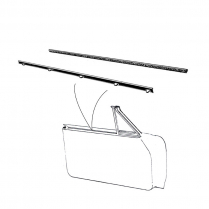 Door Glass Anti-Rattlers - Left - Galaxie - Hartop & Convertible - 1963 Ford Car  