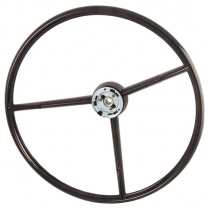 Steering Wheel - 3 Spoke In Black - 1961-70 Ford Truck, 1960-63 Ford Car
