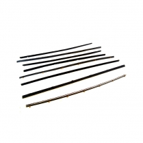 Door & Quarter Window Glass Anti-Rattler Kit - 2 Door Sedan - Slide Down - Falcon - 1963-65 Ford Car  