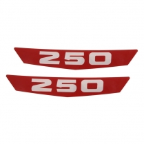 Hood Side Emblem Plastic Insert - "250" - 1963-64 Ford Truck
