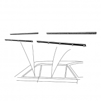 Door & Quarter Window Glass Anti-Rattler Kit - 2 Door Notchback - Galaxie - 1965-66 Ford Car  