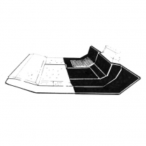 Floor Mat - Rubber - 8" Hump - 1965-72 Ford Truck