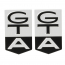 Fender Emblem Inserts - Aluminum - "GTA" - 1966 Ford Car  